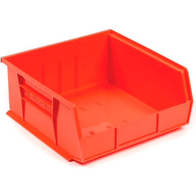 Akro-Mils® AkroBin® Plastic Stack & Hang Bin, 16-1/2"W x 10-7/8"D x 5"H, Red - Pkg Qty 6