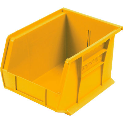 Akro-Mils® AkroBin® Plastic Stacking Bin, 8-1/4"W x 10-3/4"D x 7"H, Yellow - Pkg Qty 6
