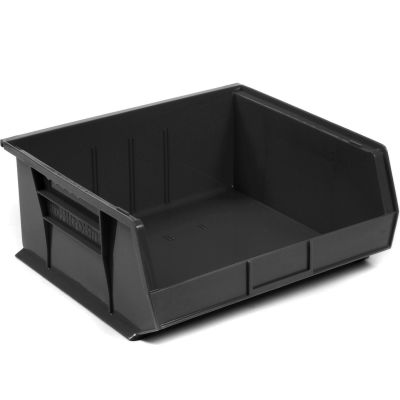 Akro-Mils® AkroBin® Plastic Stack & Hang Bin, 16-1/2"W x 14-3/4"D x 7"H, Black - Pkg Qty 6
