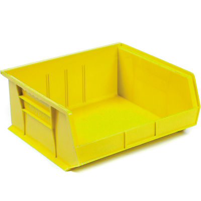 Akro-Mils® AkroBin® Plastic Stack & Hang Bin, 16-1/2"W x 14-3/4"D x 7"H, Yellow - Pkg Qty 6