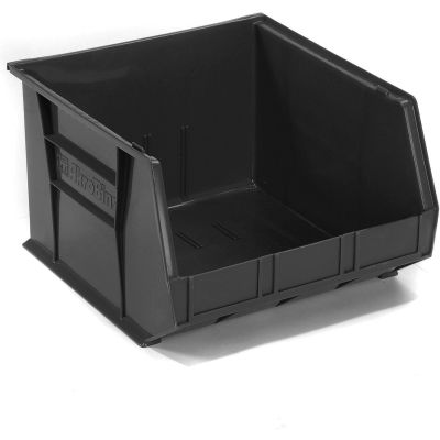 Akro-Mils® AkroBin® Plastic Stack & Hang Bin, 16-1/2"W x 18"D x 11"H, Black - Pkg Qty 3