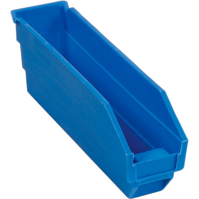 Global Industrial Plastic Nesting Storage Shelf Bin 2-3/4"W x 11-5/8"D x 4"H Blue - Pkg Qty 24