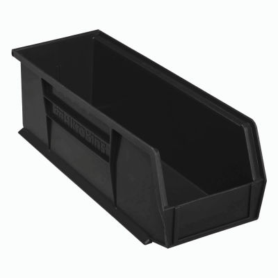 Akro-Mils® AkroBin® Plastic Stack & Hang Bin, 5-1/2"W x 14-3/4"D x 5"H, Black - Pkg Qty 12