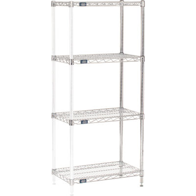 Nexel® Chrome Wire Shelving Add-On - 30"W x 14"D x 54"H