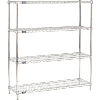 Nexel® Chrome Wire Shelving Starter - 48"W x 14"D x 54"H