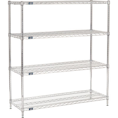 Nexel® Chrome Wire Shelving Starter - 54"W x 18"D x 63"H