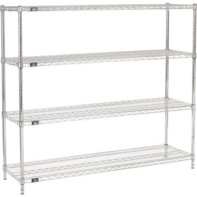 Nexel® Chrome Wire Shelving Starter - 72"W x 18"D x 63"H