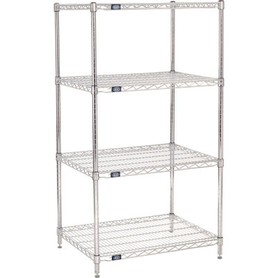 Nexel® Chrome Wire Shelving Starter - 30"W x 24"D x 54"H
