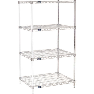 Nexel® Chrome Wire Shelving Add-On - 30"W x 24"D x 63"H