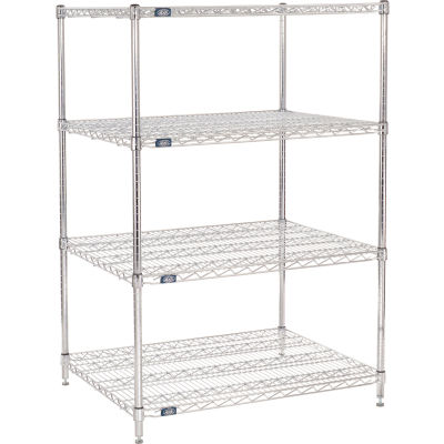 Nexel® Chrome Wire Shelving Starter - 36"W x 30"D x 63"H
