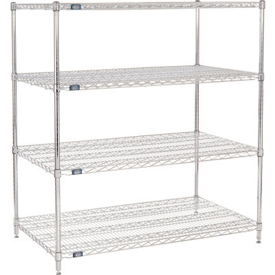 Nexel® Chrome Wire Shelving Starter - 48"W x 30"D x 54"H