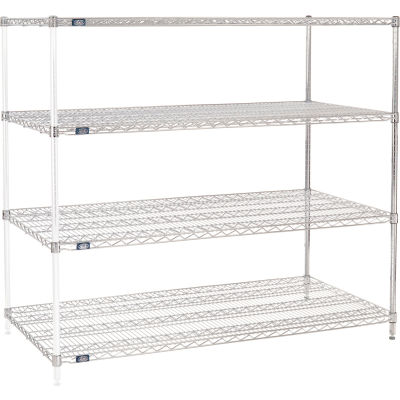 Nexel® Chrome Wire Shelving Add-On - 72"W x 30"D x 54"H