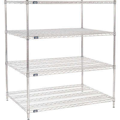 Nexel® Chrome Wire Shelving Starter - 48"W x 36"D x 63"H