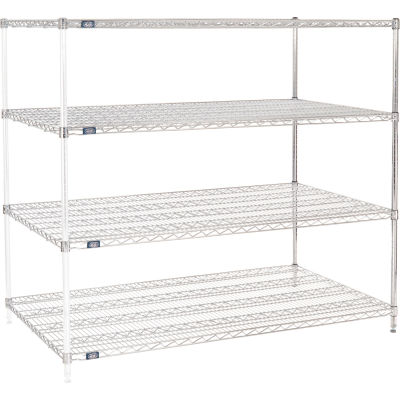 Nexel® Chrome Wire Shelving Add-On - 60"W x 36"D x 63"H