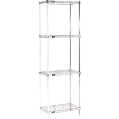 Nexel® Chrome Wire Shelving Add-On - 30"W x 14"D x 74"H