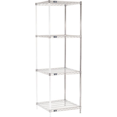 Nexel® Chrome Wire Shelving Add-On - 24"W x 24"D x 74"H