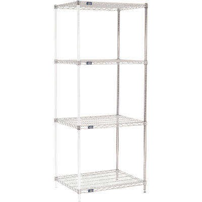 Nexel® Chrome Wire Shelving Add-On - 30"W x 24"D x 74"H