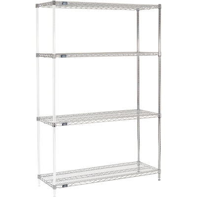 Nexel® Chrome Wire Shelving Add-On - 54"W x 18"D x 74"H