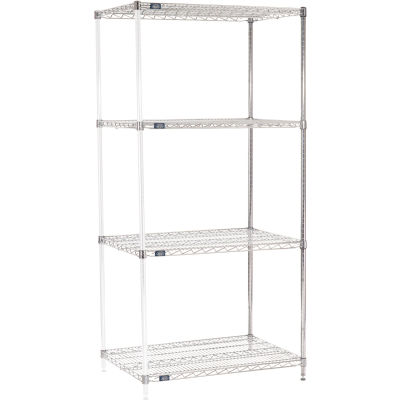 Nexel® Chrome Wire Shelving Add-On - 42"W x 24"D x 74"H