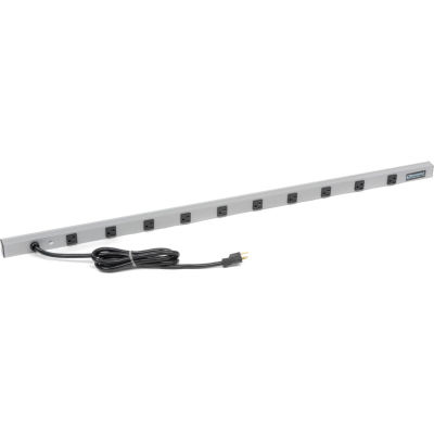 Wiremold 4810ULBD 48-in 10 Outlet Power Strip With 15-ft Cord