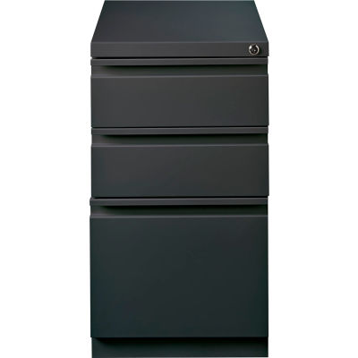 Hirsh Industries® 20" Deep Box/Box/File Mobile Pedestal - Charcoal
