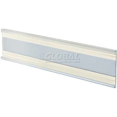 Azar Displays 199607 Adhesive-Back C-Channel Nameplate, 6" x 2", Acrylic