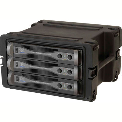 SKB Cases 6U Roto Rolling Rack 1SKB-R6W Black, Keyed Lock, Water Resistant