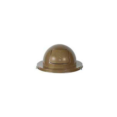 Rubbermaid® FG2030BR Steel 30 Gallon Self-Closing Dome Drum Top - Brown