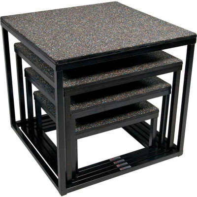 Power Systems Premium Power-Plyo Exercise Boxes - 4-Piece Set - Black