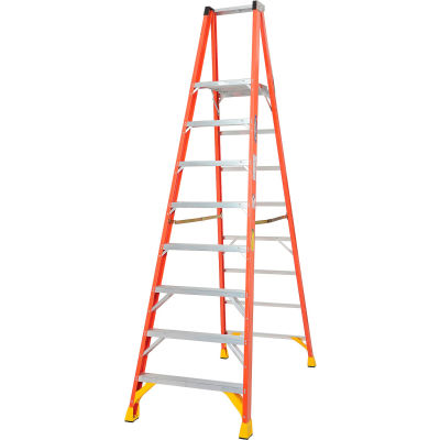 Werner 8' Fiberglass Platform Step Ladder 300 lb. Cap - P6208