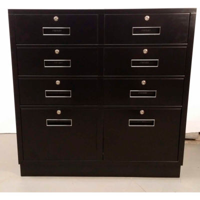 Fenco Teller Pedestal Cabinet 213-I - 6 Drawers 2 Legal Drawers 36"W x 19"D x 38-1/2"H Gray
