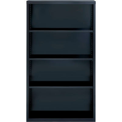 Hirsh 4 Shelf Bookcase 34-1/2"W x 13"D x 60"H, Black