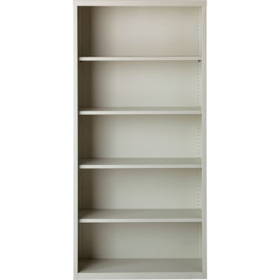 Hirsh 5 Shelf Bookcase 34-1/2"W x 13"D x 72"H, Gray