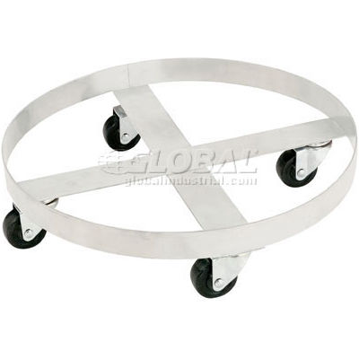 Global Industrial™ Stainless Steel Drum Dolly for 55 Gallon Drum - 800 Lb. Capacity
