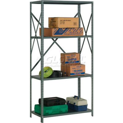 Global Industrial™ Steel Shelving 20 Ga 48"Wx12"Dx73"H Open Clip Style 4 Shelf