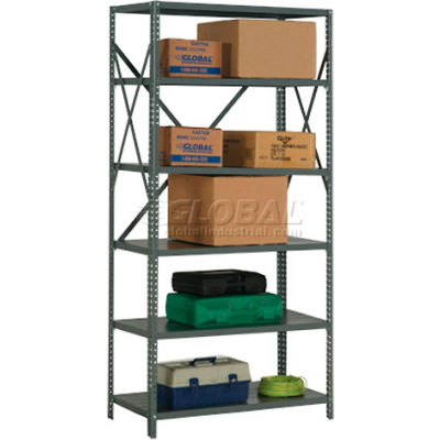 Global Industrial™ Steel Shelving 20 Ga 36"Wx12"Dx73"H Open Clip Style 6 Shelf