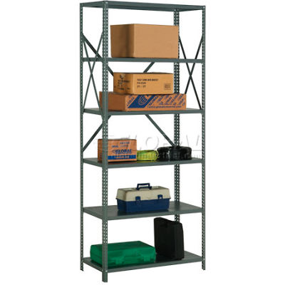 Global Industrial™ Steel Shelving 20 Ga 36"Wx18"Dx85"H Open Clip Style 6 Shelf