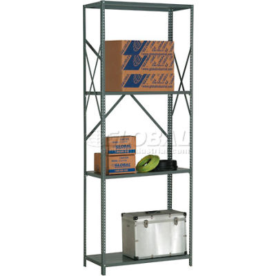 Global Industrial™ Steel Shelving 20 Ga 48"Wx24"Dx97"H Open Clip Style 4 Shelf