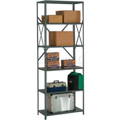 Global Industrial™ Steel Shelving 20 Ga 48"Wx24"Dx97"H Open Clip Style 6 Shelf