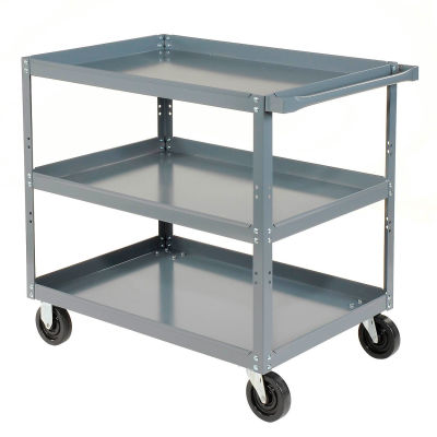 Edsal HDC3018-3 3 Shelf Steel Stock Cart 30"L x 18"W 800 Lb. Capacity