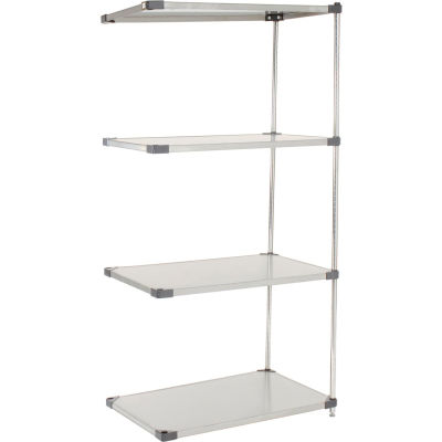 Nexel® Stainless Steel Solid Shelving Add-On 36"W x 24"D x 74"H
