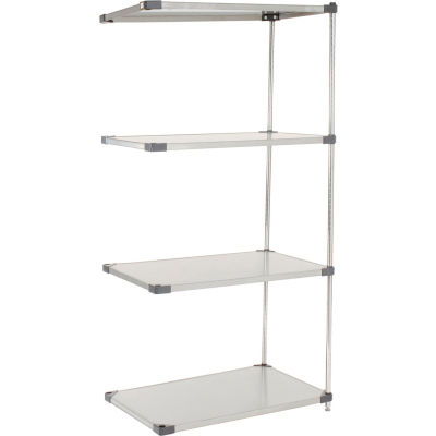 Nexel® Stainless Steel Solid Shelving Add-On 48"W x 24"D x 74"H