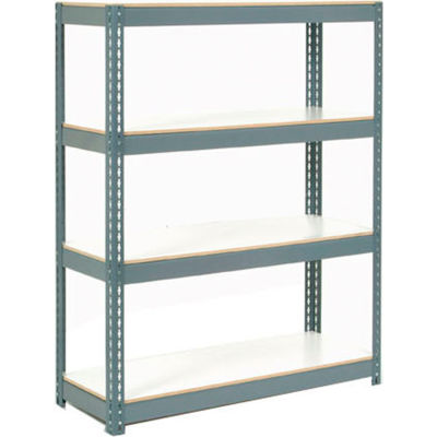Global Industrial Extra Heavy Duty Shelving 48Wx12Dx60H 4 Shelves 1500 lbs. Cap. Per Shelf GRY