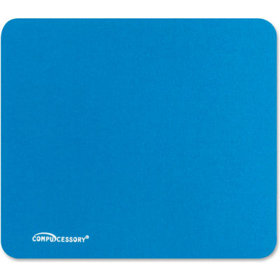 Compucessory 23605 Economy Mouse Pad, Non-Skid Rubber Base, Blue