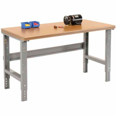 Global Industrial 72x30 Adjustable Height Workbench C-Channel Leg - Shop Top Safety Edge Gray