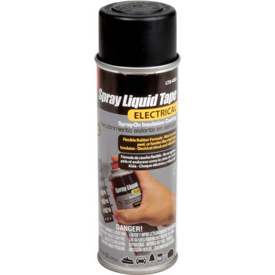Gardner Bender LTS-400, Spray Liquid Electrical Tape, Black, English/Spanish; 6 oz/Can
