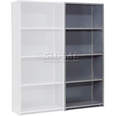 Global Industrial™ Steel Shelving 20 Ga 36"Wx18"Dx73"H Closed Clip Style 5 Shelf Add-On
