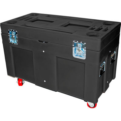 Myton Shipping Container and Site Box RC-4534H5 with Casters - 45"L x 30"W x 34"H, Black