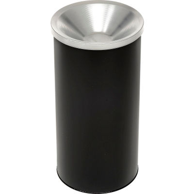 Steel Smoker Sand Urn Black With Aluminum Top 10" Dia. X 20"H - 2000BK