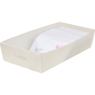 Corrugated Plastic Mail Tray 24-1/2 X 12 X 4-1/2 Natural - Pkg Qty 10